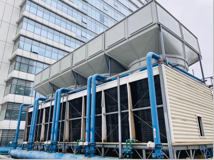 200噸橫流冷卻塔5米處測得噪音52分貝，問鼎整個行業誰能做到！